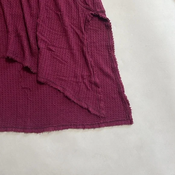 FREE PEOPLE flowy waffle knit long sleeve top - Picture 2 of 6